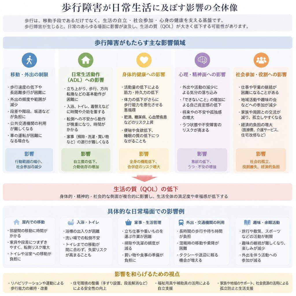 2. 歩行障害が日常生活に与える影響