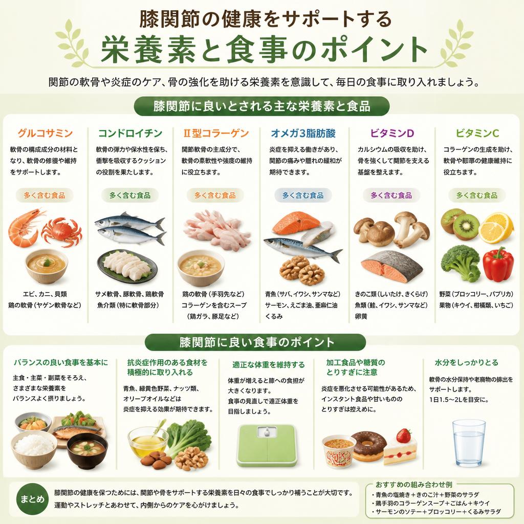 健康食品で膝をサポート