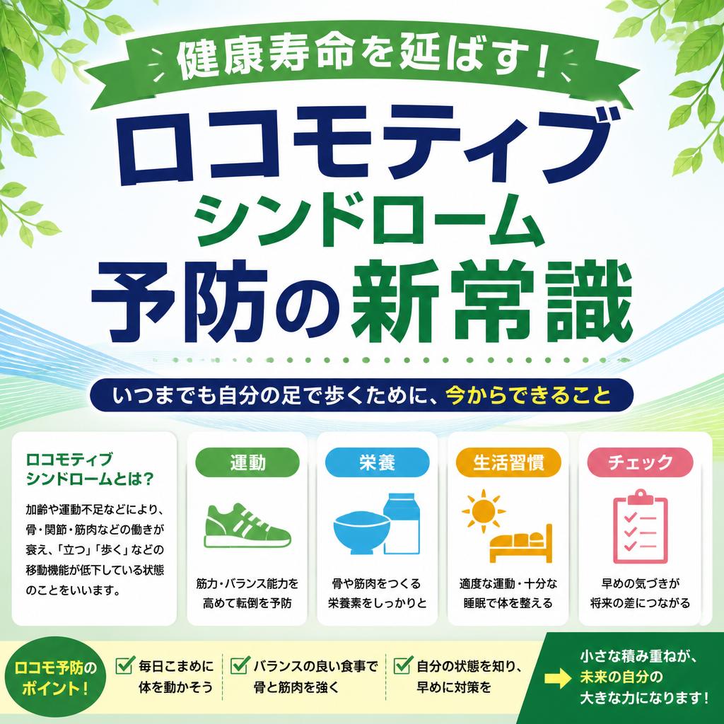 健康寿命を延ばす！ロコモティブシンドローム予防の新常識