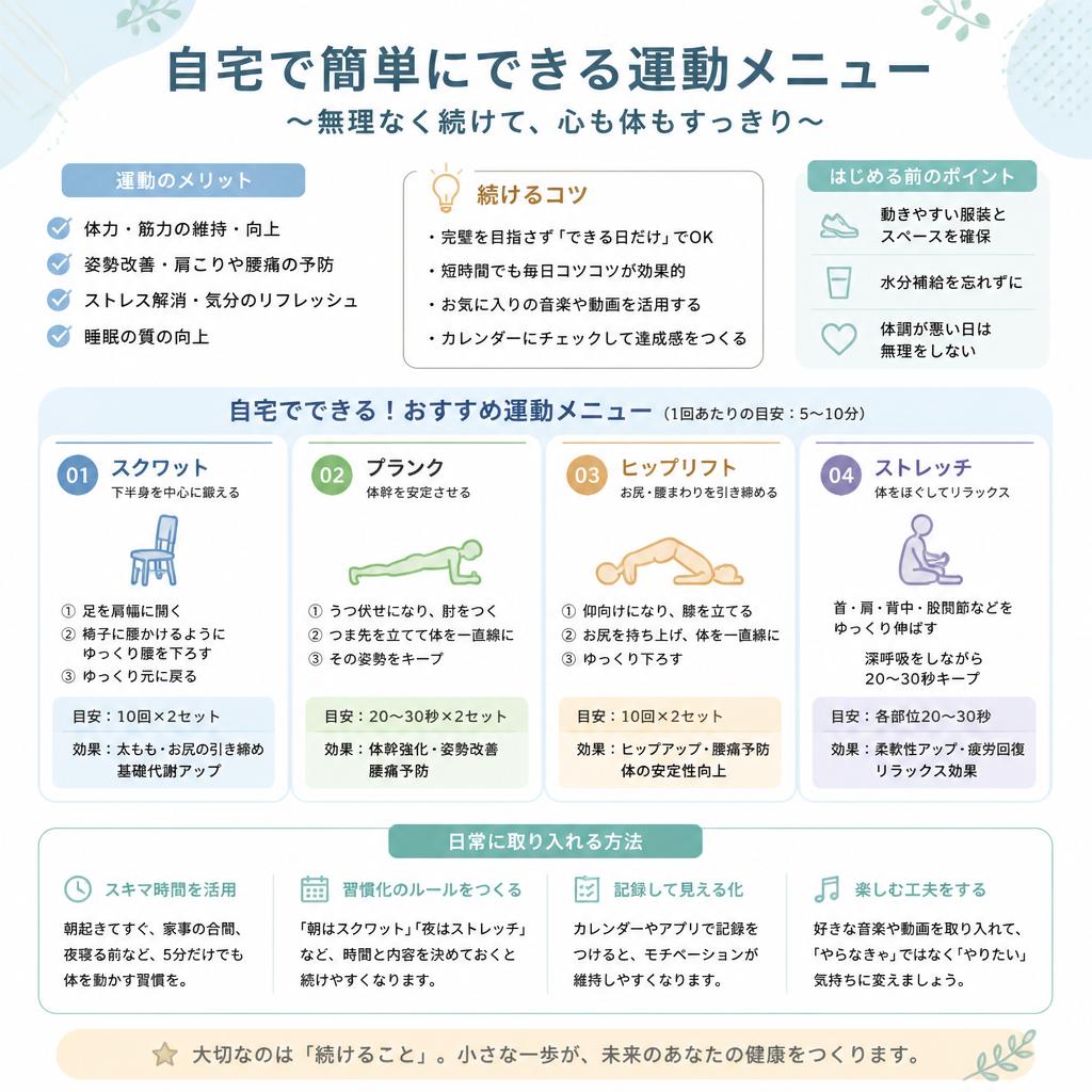自宅でできる効果的な運動