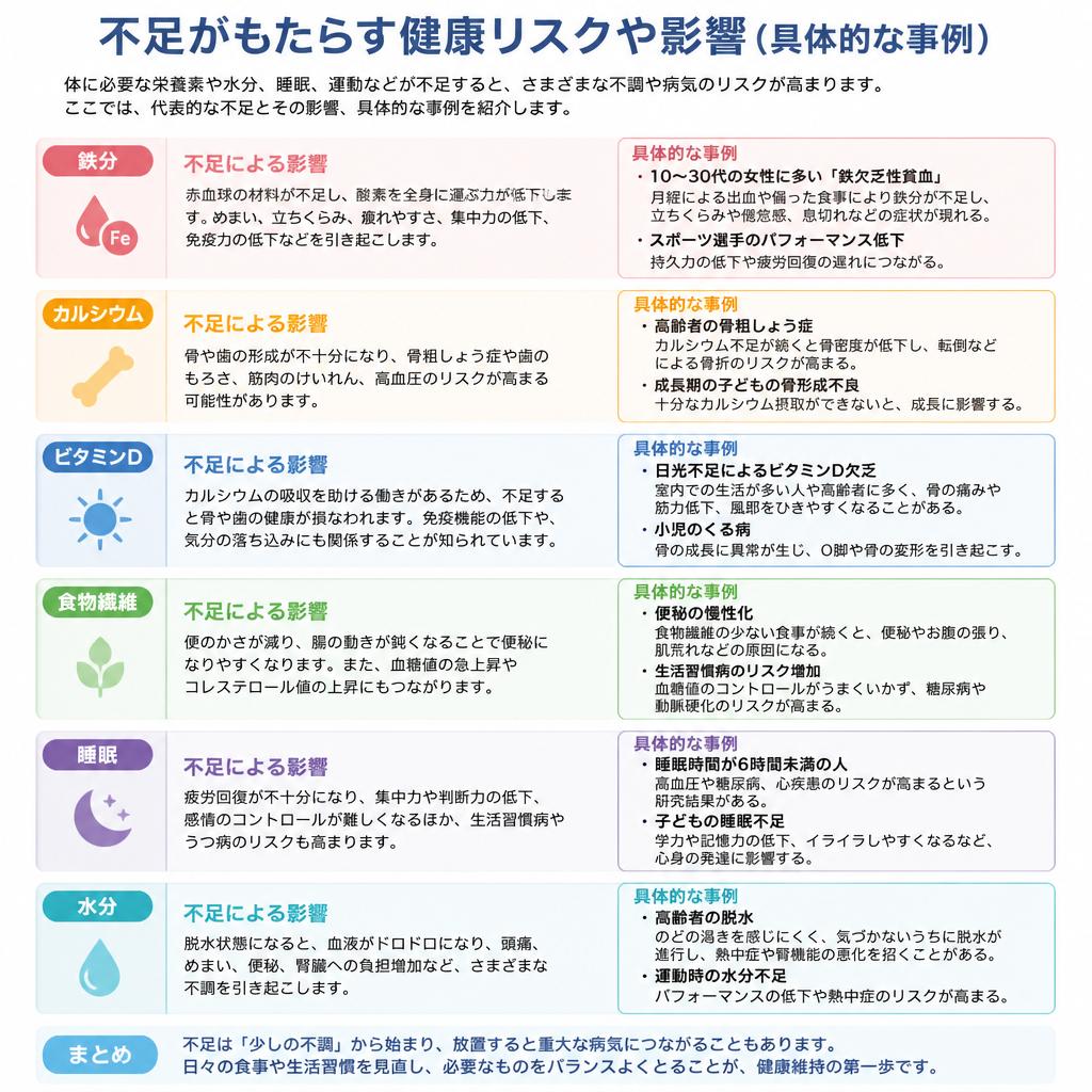 タンパク質不足のリスク