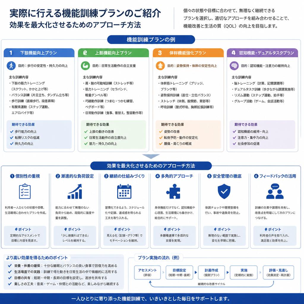 具体的な機能訓練プランのご提案
