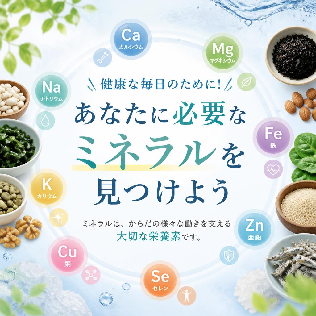 健康な毎日のために！あなたに必要なミネラルを見つけよう