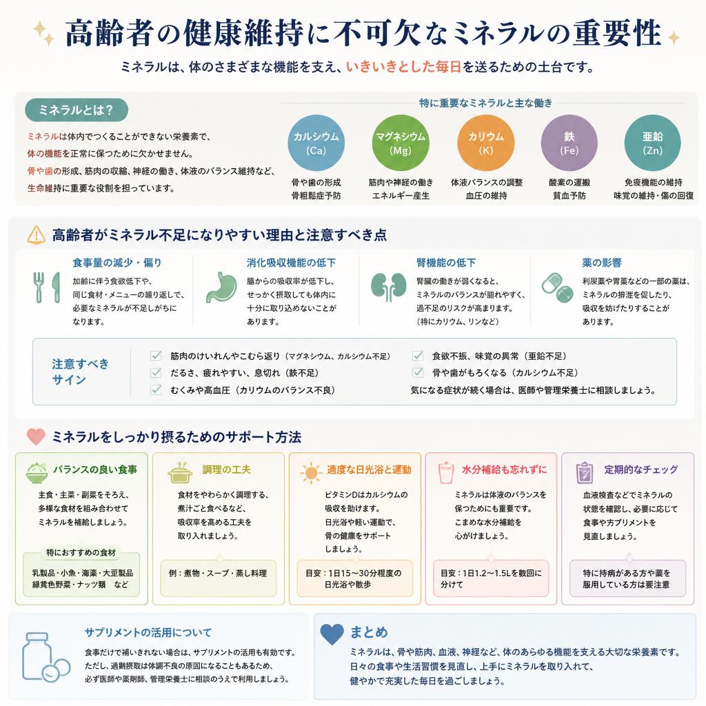高齢者におけるミネラルの役割