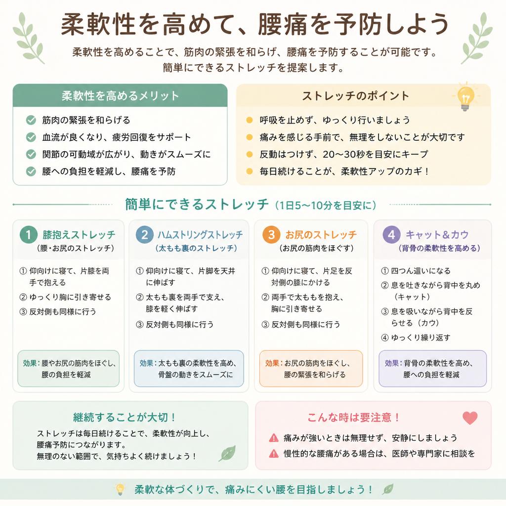 ストレッチで柔軟性を高める