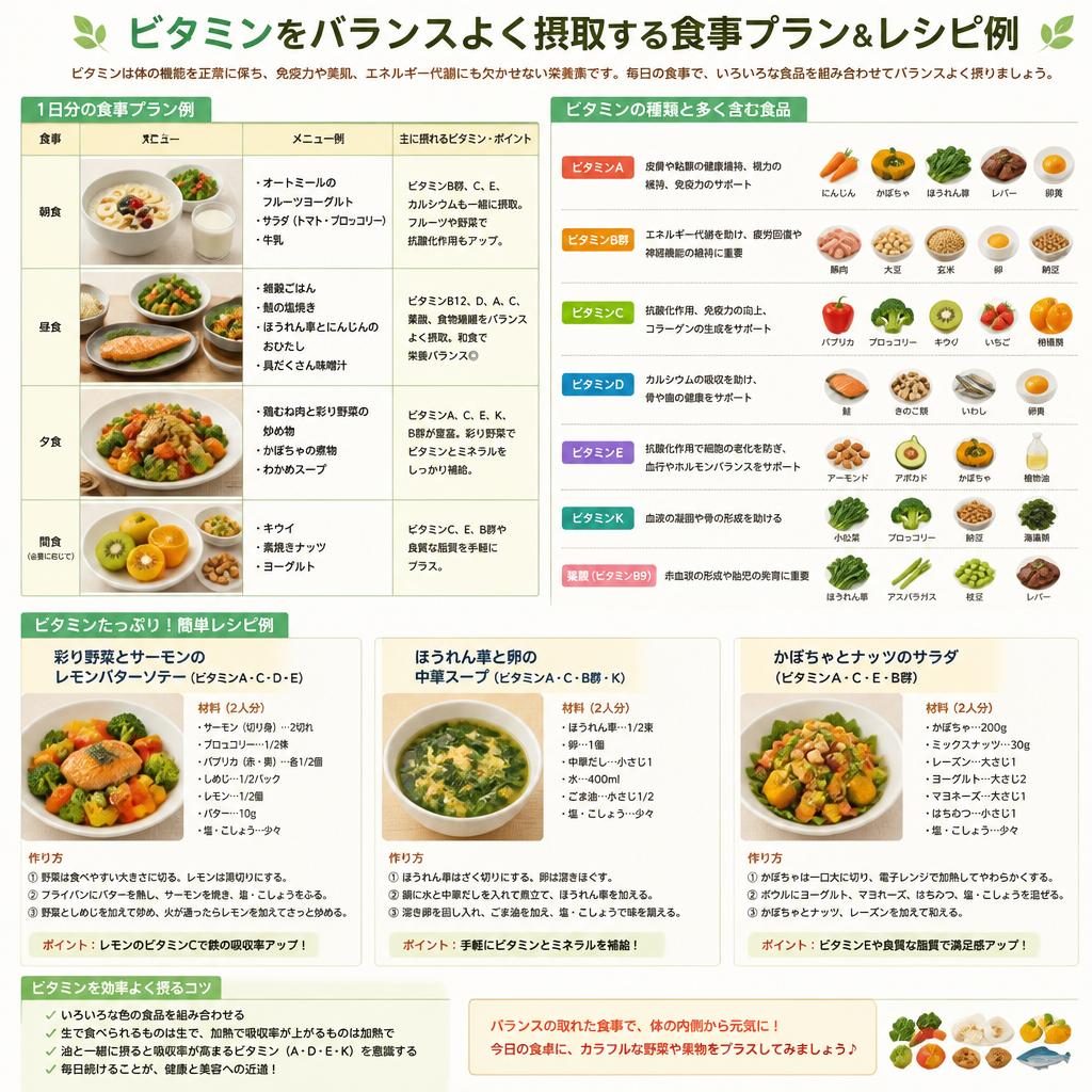 5. ビタミンを意識した食事の組み立て方