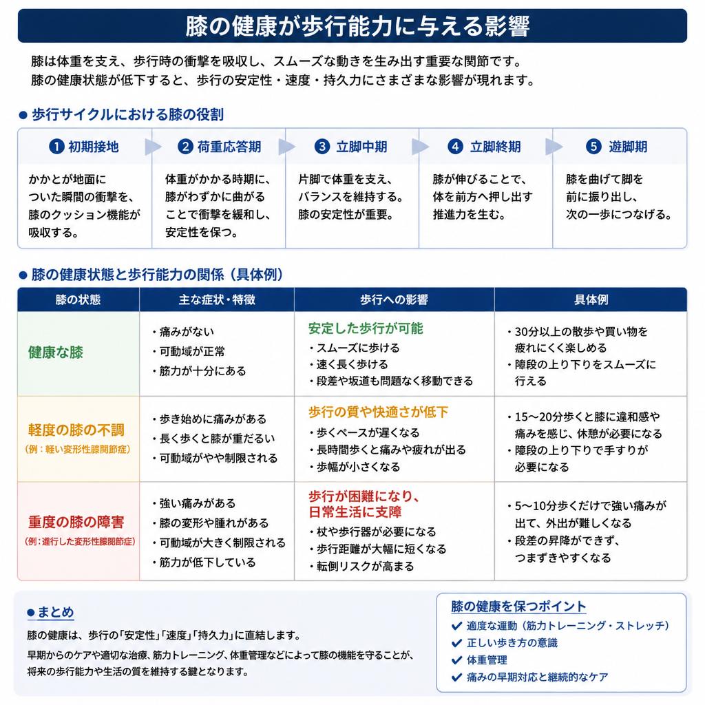 2. 膝関節と歩行能力の関係