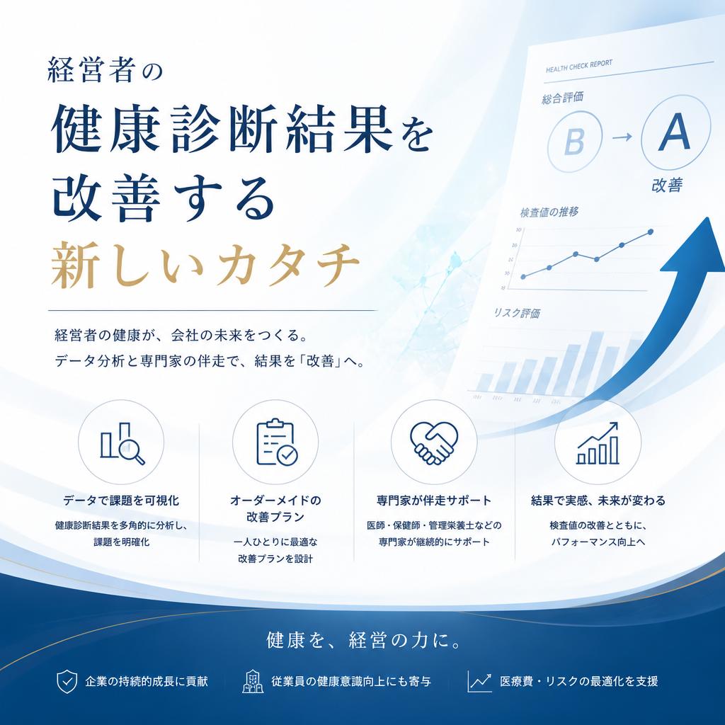 経営者の健康診断結果を改善する新しいカタチ