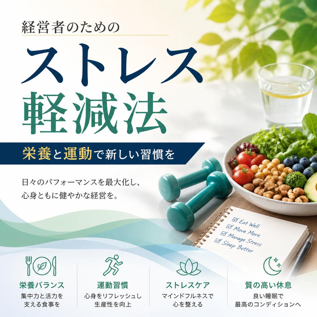 経営者のためのストレス軽減法 栄養と運動で新しい習慣を