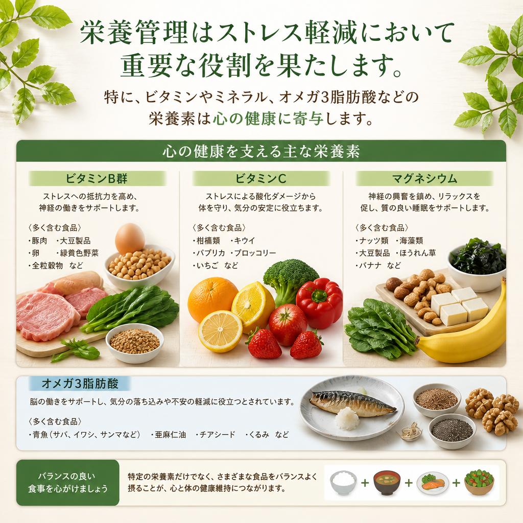 ストレス軽減に必要な栄養とは？