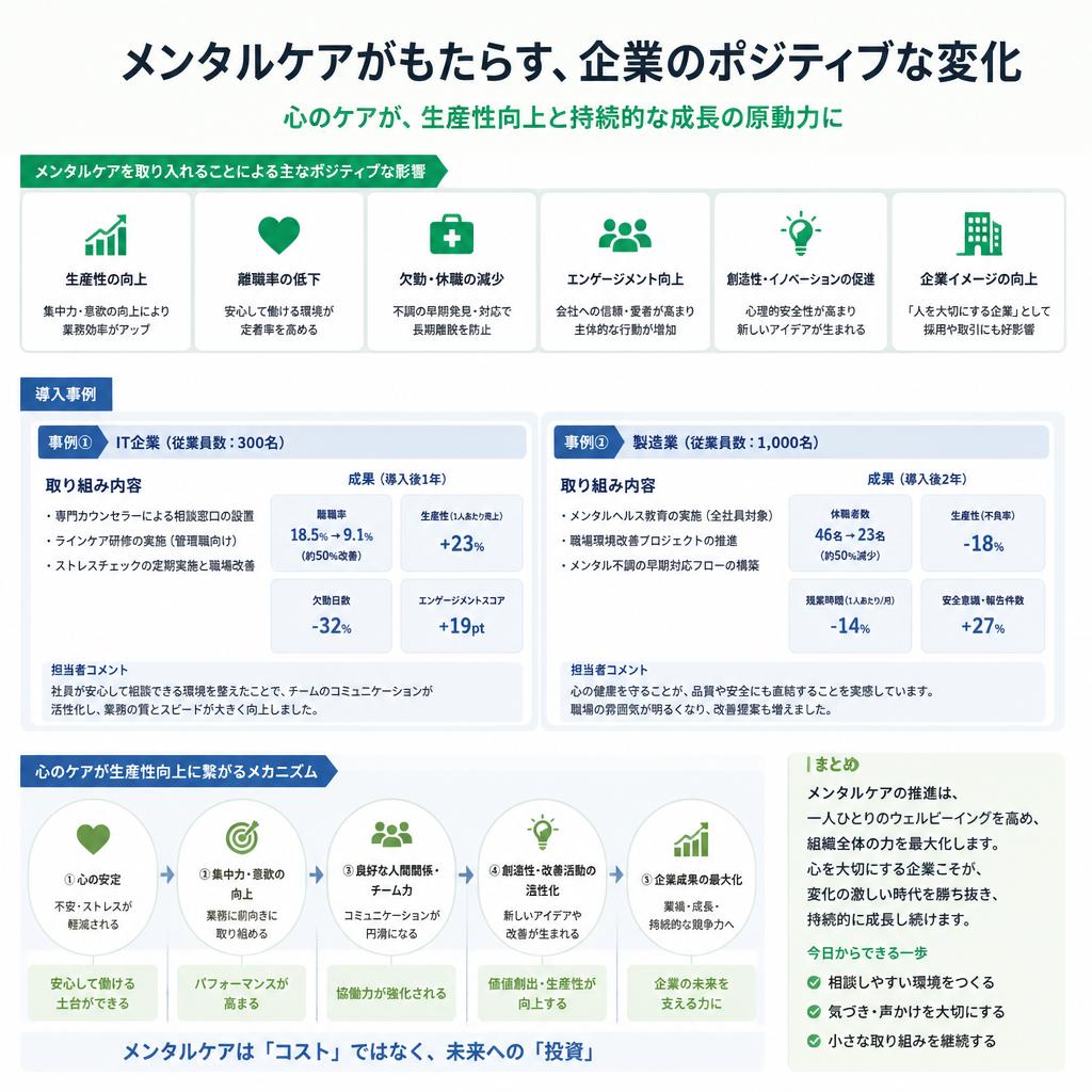 3. 成果を上げる – メンタルケアによる経営の変化