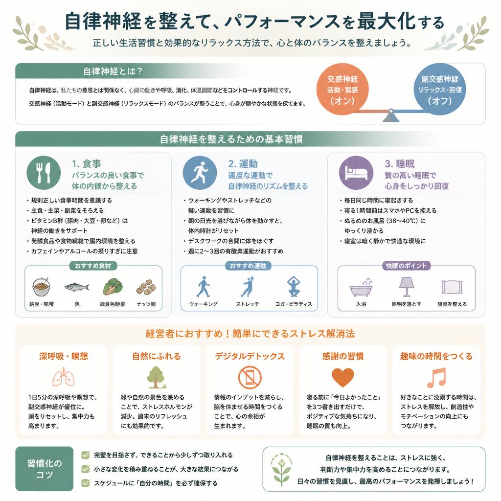 自律神経を整えるメソッド