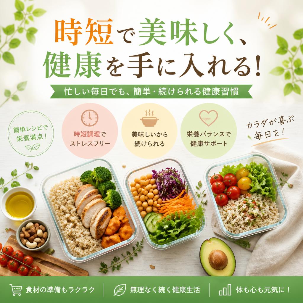 時短で美味しく、健康を手に入れる！