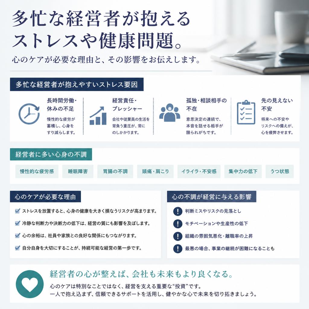 経営者特有の健康リスク