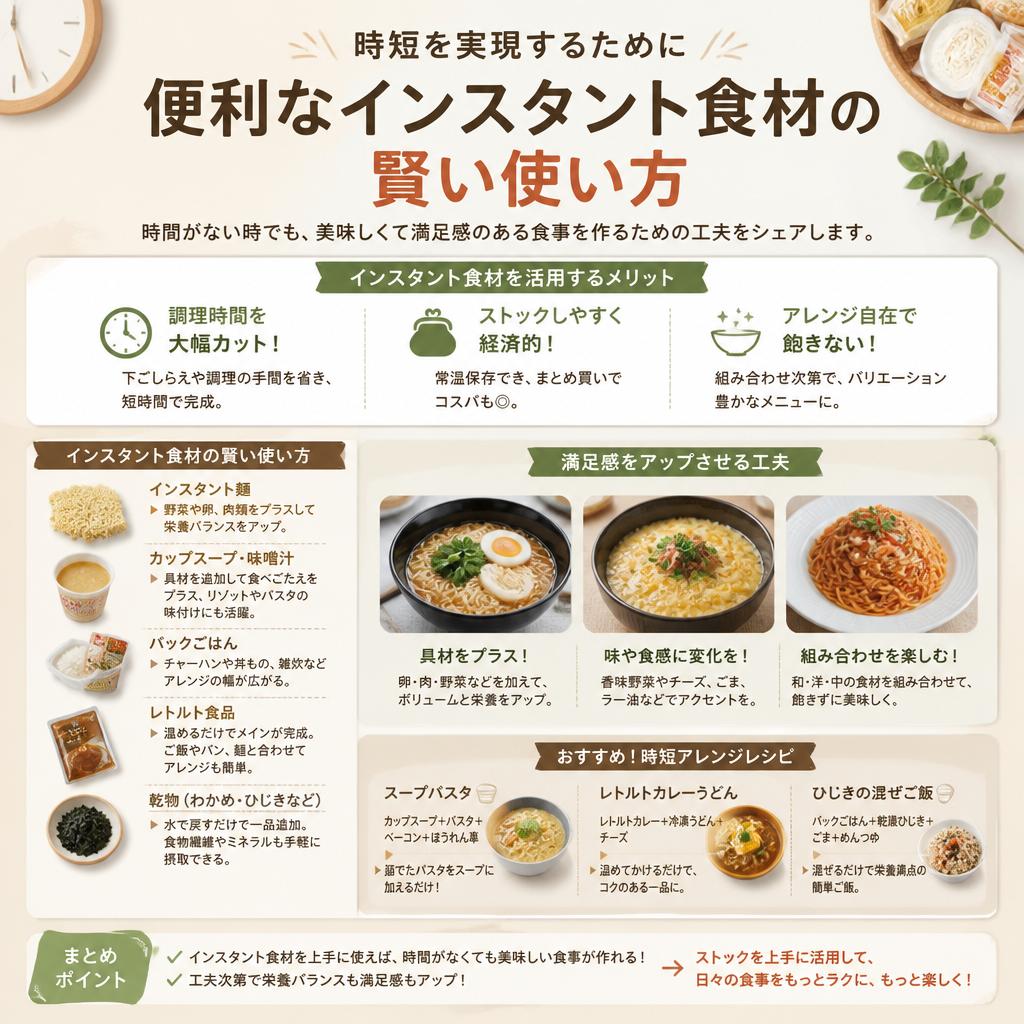 インスタント食材の上手な使い方
