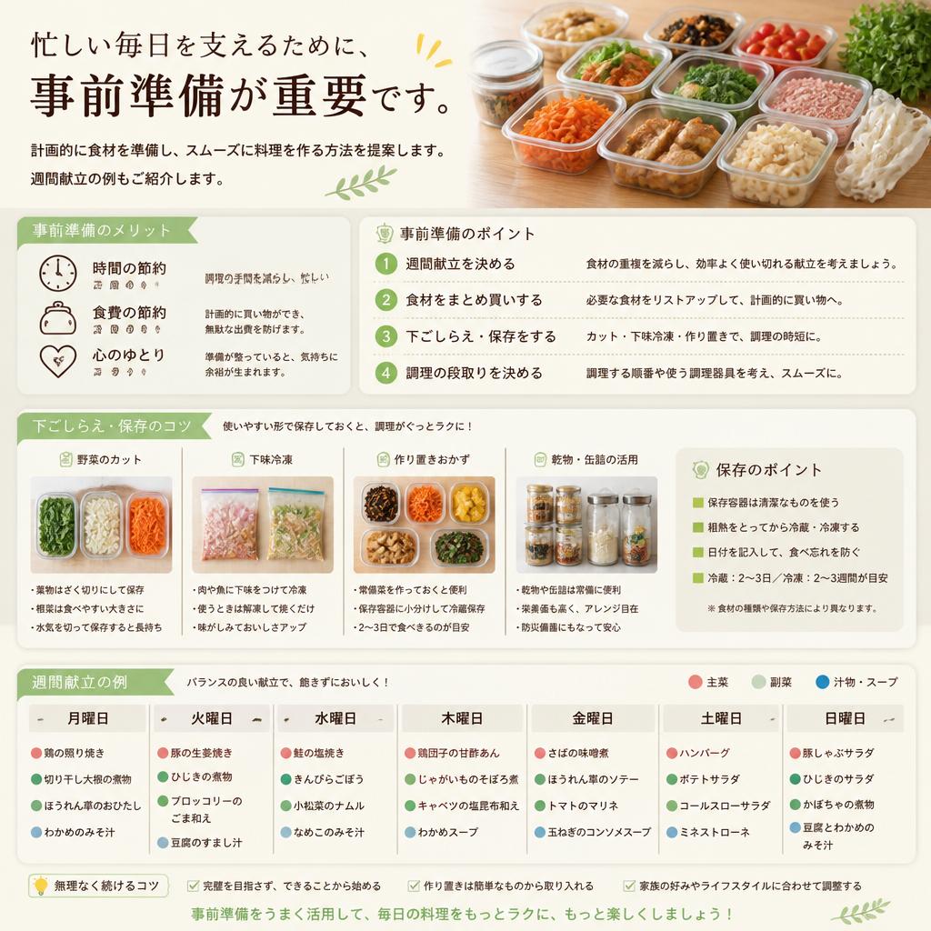 食事改善のための計画と準備