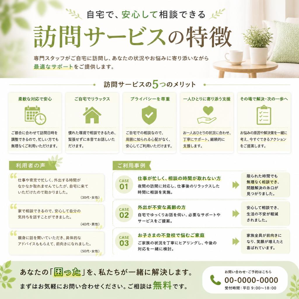 訪問サービスの便利さとその利点